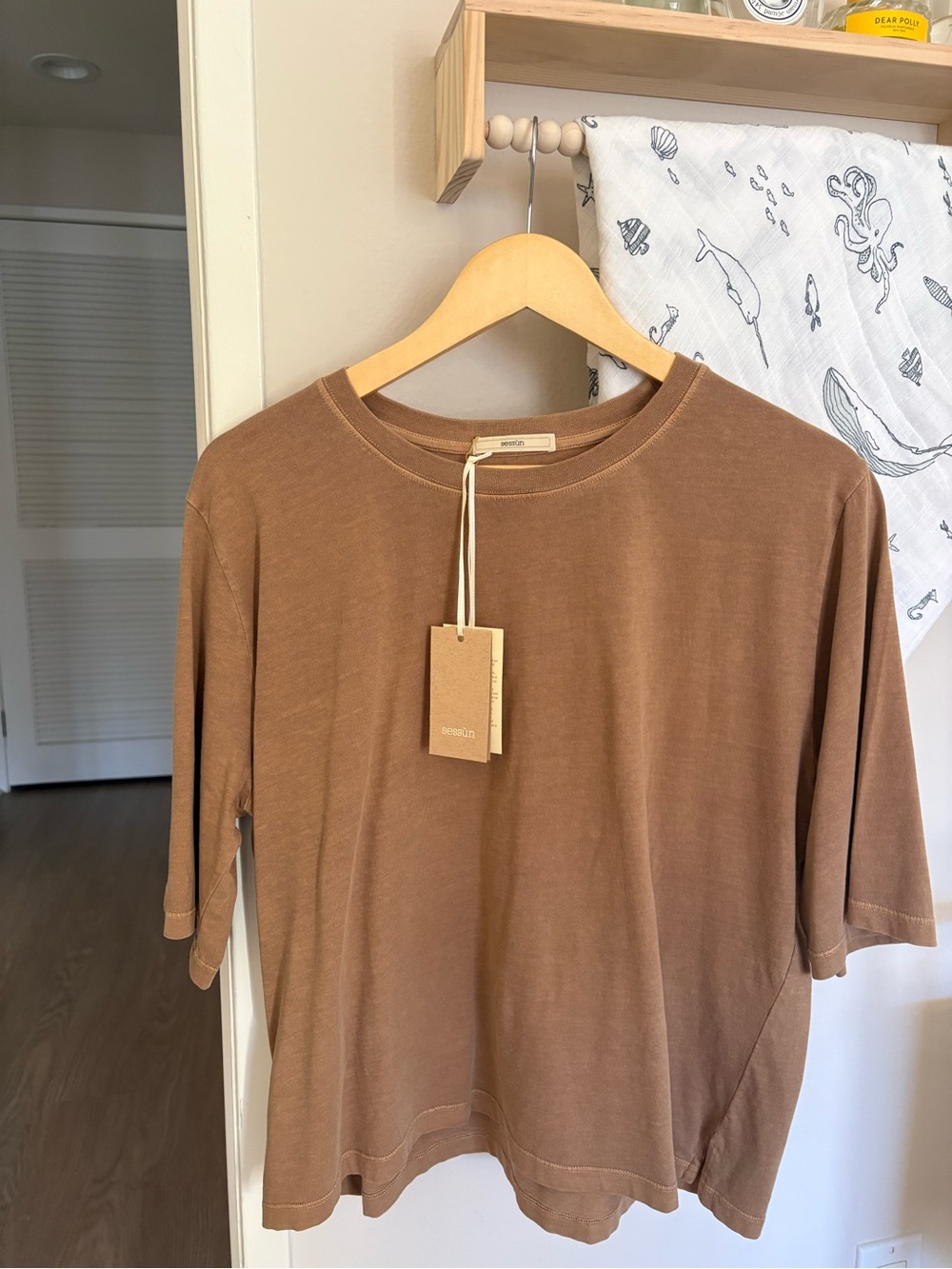 Relaxed Brown Short-Sleeve Crewneck Tee by ARKET